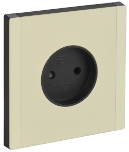 Розетка 1-местная с защитными шторками IEK Forte&Piano FP-R13-10-M-K41 серый сланец