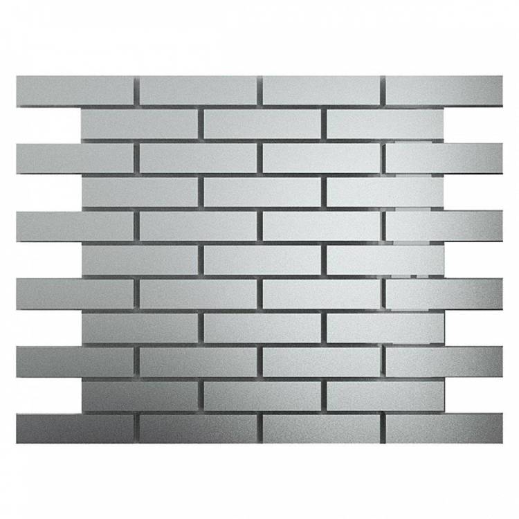 Мозаика ДСТ Зеркальная мозаика См8025 Серебро Матовое (8x2.5) 30x30