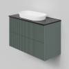 Тумба под раковину La Fenice Terra Twin Grigio 100 серо-зеленый матовый фото 5