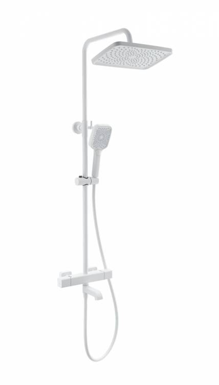 Душевая стойка Wonzon & Woghand WW-B3016-T1-MW с термостатом, белый