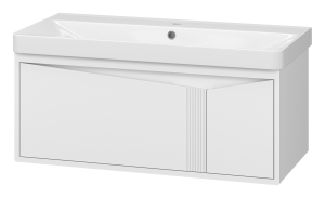 Тумба с раковиной Brevita Карго УТ000024160 белая, 80 см