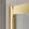 Душевая дверь в нишу Belbagno LUCE-BF-1-120-C-ORO профиль золото, стекло прозрачное, 120x195 фото 5