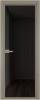 Межкомнатная дверь Profil Doors 1 AV цвет профиля Никель матовый, стекло безопасное 6 мм черное тонированное 700x2000