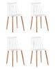 Набор из 4 стульев Stool Group Морган Y820 white X4 белый, пластик