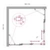 Душевой уголок BelBagno LUCE-A-22-80+30-C-Cr профиль хром, стекло прозрачное, 110x110x195 фото 2