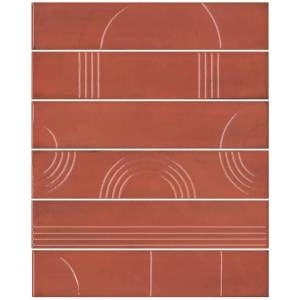 Панно Kerama Marazzi Мажорель KMP3STA005RN6X Красный Глянцевый 28.5x36