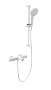 Смеситель для ванны Wonzon & Woghand WW-C2011-A-MW с душем и термостатом, белый матовый