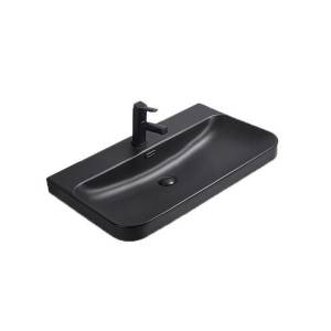 Раковина Gid Integrado 72211 Bm9580s 80 см, черная матовая