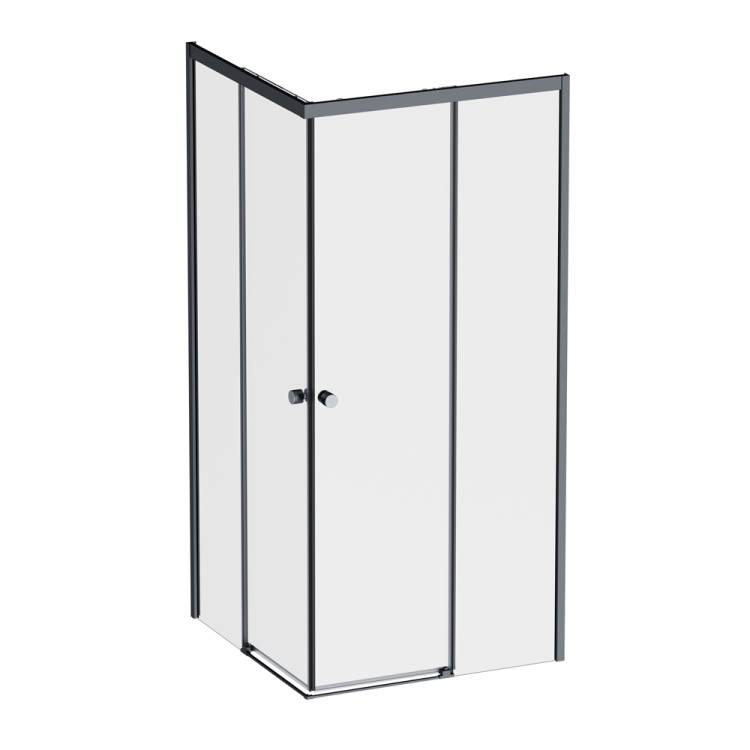 Душевой уголок Am.Pm X-Joy W94G-403-9090-BT профиль черный матовый, стекло прозрачное, 90x90x190