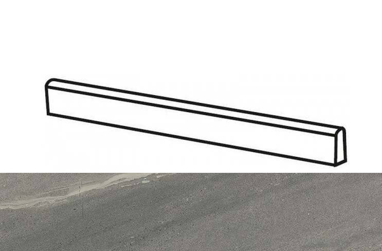 Плинтус Italon Метрополис 610130005268 Графит Дарк 7.2x60