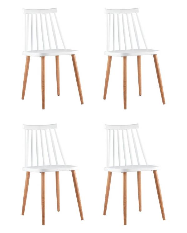 Набор из 4 стульев Stool Group Морган Y820 white X4 белый, пластик