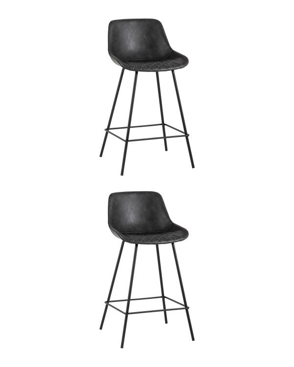 Набор из 2 барных стульев Stool Group Texas 9085C MAP/7 X2 серый, экокожа