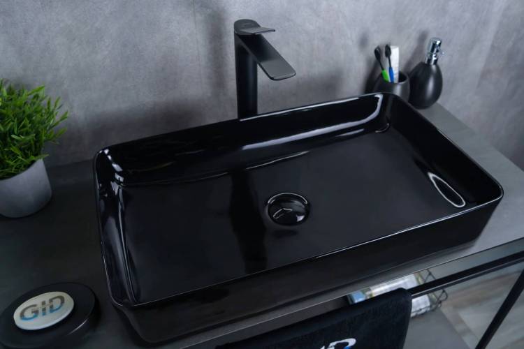 Раковина Gid Geométrico BL9396 53346 черная глянцевая, 60x34x11