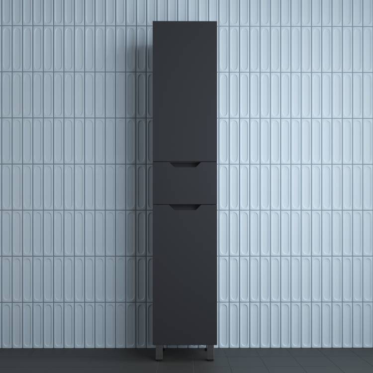 Шкаф-пенал Style Line Остин ЛС-00002412 напольный, графит, 191x36