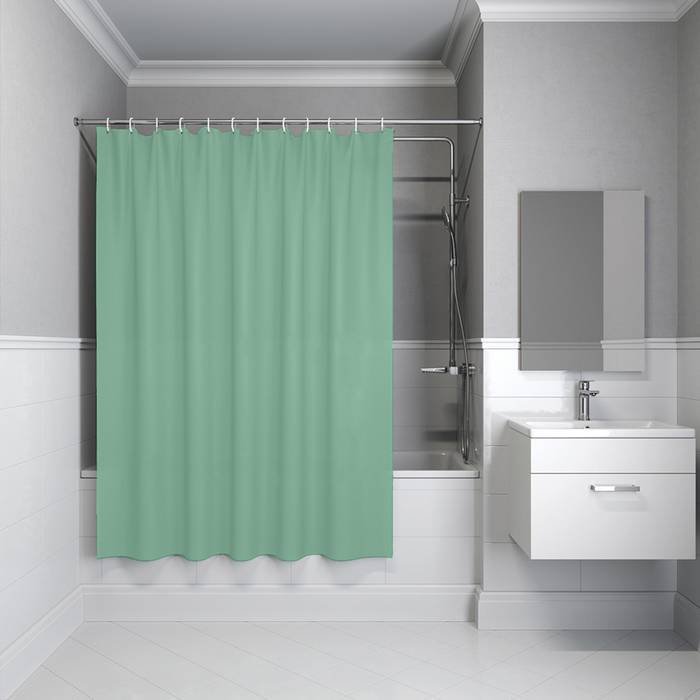 Штора для ванной Iddis Base BL05P24i11 полиэстер, 200x240, зеленый