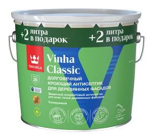 Антисептик кроющий Tikkivala Vinha Classic полуматовый база VVА 11 л