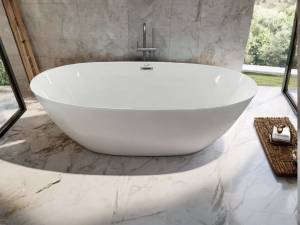 Акриловая ванна Cerutti Spa Greta CT10516 белая, 170x80