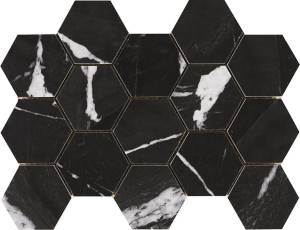 Мозаика Pamesa Cr. Lux Iliria 086.297.0215.05150 Malla Hex Nero 32.5x22.5
