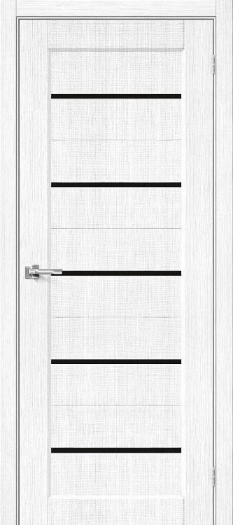 Межкомнатная дверь Mr. Wood Мода-22 Black Line 1531359 Snow Melinga 200x60