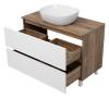Тумба с раковиной Brevita Dakota - 100 Дуб Гала, Белый 62x100x48 фото 4