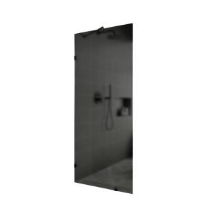 Душевая перегородка MaybahGlass MGD-271-6 79x195, стекло графит матовый 8 мм, профиль черный