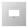 Накладка розетки ТАЕ, моно/стерео-аудиорозетки, комбинированной вставки Jung LS 990 алюминий AL2969T