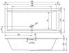 Акриловая ванна Riho Bathtubs B110011005 Rething cubic 200x90 pulg&play 200x90x62/53 фото 3