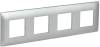 Рамка 4-постовая IEK Skandy SK-M42-K23 серебряный