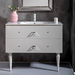 Тумба под раковину Armadi Art Vallessi Avantgarde 841-080-WCR 80 белая хром