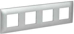 Рамка 4-постовая IEK Skandy SK-M42-K23 серебряный