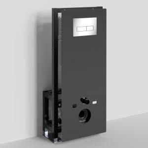 Система инсталляции для унитазов Wasserkraft Glan 66TLT.010.ME.BL.BN03 клавиша никель
