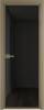 Межкомнатная дверь Profil Doors 1 AX цвет профиля Шампань, стекло безопасное 6 мм черное тонированное 700x2000