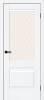 Межкомнатная дверь Bravo Прима-3 полотно White Silkwood, стекло White Сrystal 900x2000