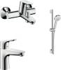 Душевой комплект Hansgrohe Focus E2 31517000 + Focus E2 31940000 + душевой гарнитур Crometta 100 Vario 26651400