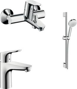Душевой комплект Hansgrohe Focus E2 31517000 + Focus E2 31940000 + душевой гарнитур Crometta 100 Vario 26651400