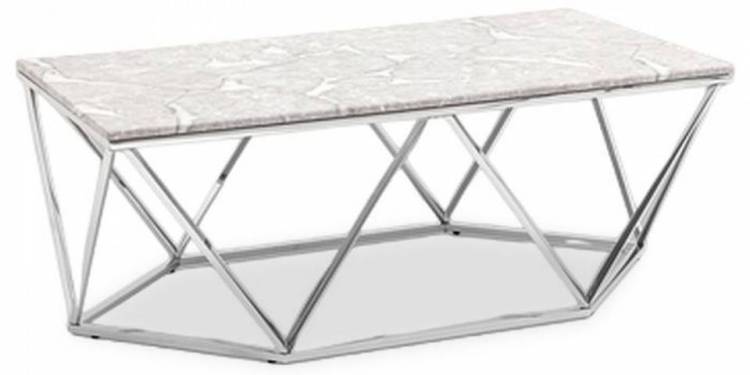 Стол журнальный Stool Group Авалон ECT-0551RTC сталь серебро 122x66