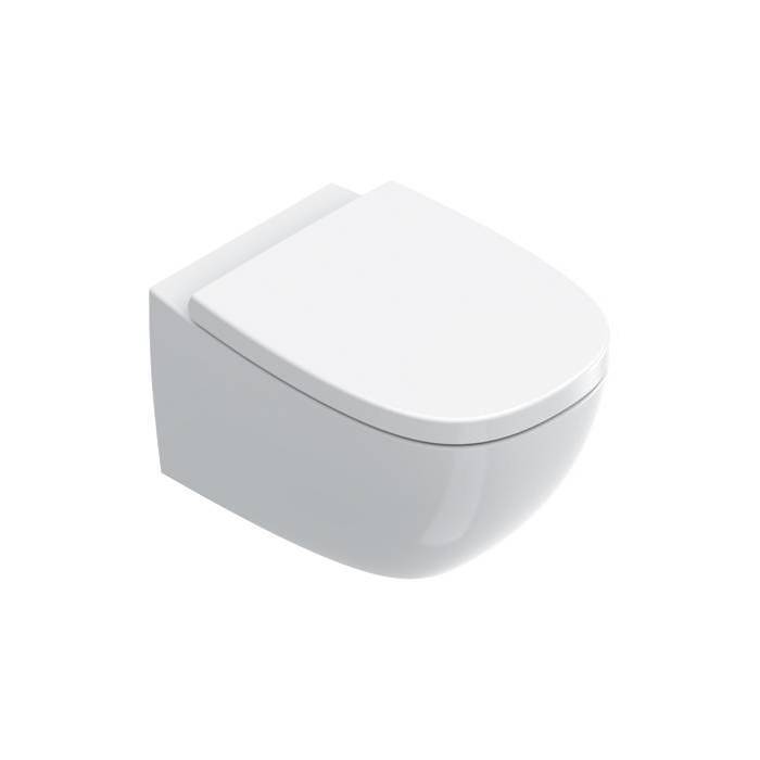 Унитаз подвесной Catalano Alvea 0651100001 + 0611530001 + 9056060000 безободковый, с крышкой-сиденьем микролифт