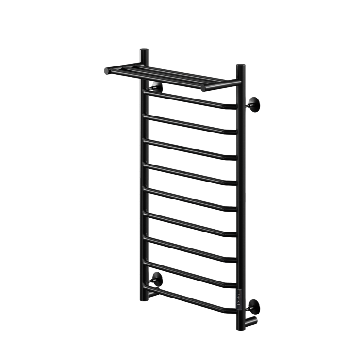 Полотенцесушитель электрический Comfysan Scola 016753 EC-10 100/50 с полкой, черный матовый