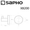 Крючок SAPHO X-ROUND, одинарный BLACK, черный фото 2
