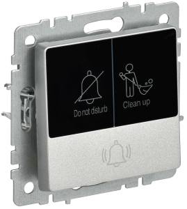 Кнопка звонка IEK Brite BR-V14-2-10-K47 алюминий