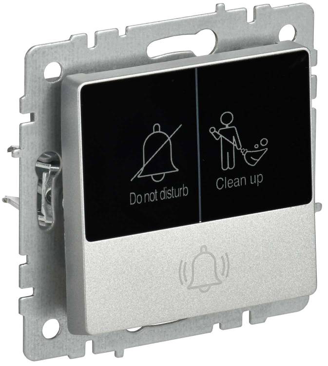 Кнопка звонка IEK Brite BR-V14-2-10-K47 алюминий