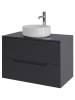 Тумба с раковиной Orange Line Li-80TugMDF+B09-360W графит матовый, 80.5 см фото 2