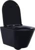 Унитаз подвесной Aquanet Lake LAKE-WB черный матовый, с сиденьем фото 2
