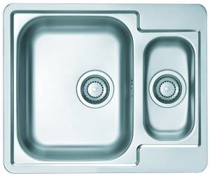Мойка кухонная Alveus Line 50 1065676 Nat-90 с сифоном, 61.5x50