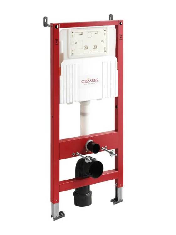 Инсталляция для унитаза Cezares CZR-101-M крепление к полу и стене, с регулировкой по высоте, с шумоизоляцией