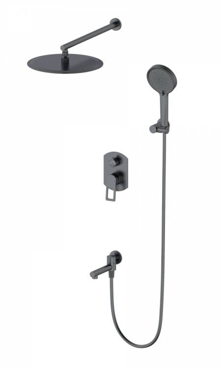 Душевой комплект Wonzon & Woghand WW-88939010-BGM темный графит