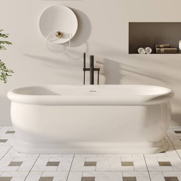 Акриловая ванна Abber AB9515 белая, 173.5x79