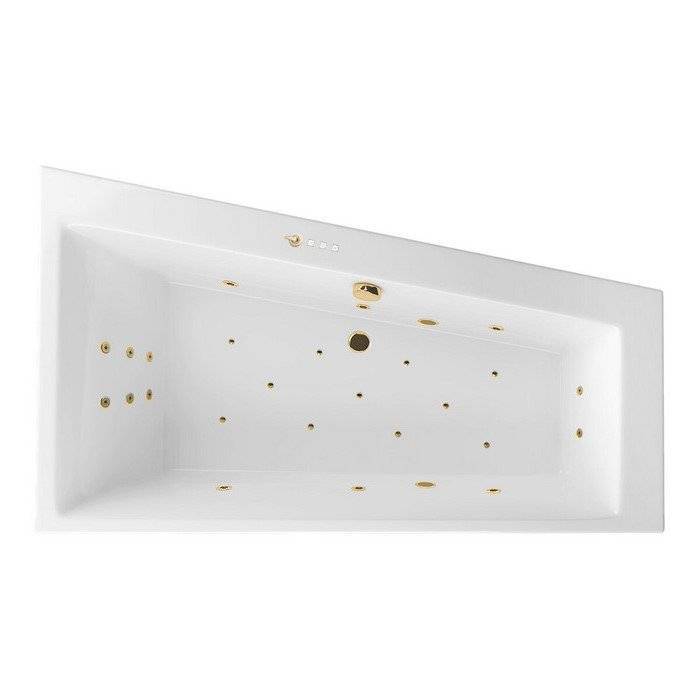 Акриловая ванна Excellent Sfera Slim 170x100 (правая) "ULTRA" (золото)