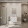 Тумба с раковиной Cezares DUET-N-600-2C-SO-BL подвесная, Bianco Lucido, 51.5x61x46 фото 4