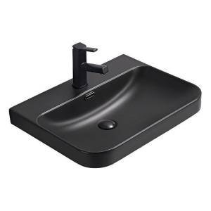 Раковина Gid Integrado 72210 Bm9560s 60 см, черная матовая